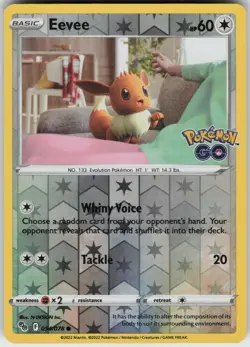 PO-06 Reverse Holo Eevee 054/078 Common Pokemon GO - Image 1