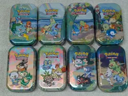 (Empty) Pokemon Celebrations 25th Anniversary Mini Tins Full Set Gen 1-8 820650809378 - Image 4