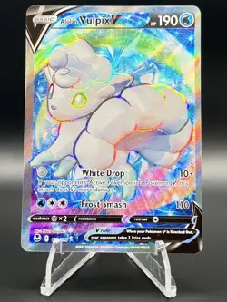 Alolan Vulpix V 173/195 Ultra Rare Silver Tempest Pokemon NM-M - Image 3