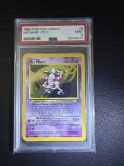 1999 Pokemon Jungle Mr. Mime Holo Rare 6/64 PSA 9 Unlimited WOTC - Image 1