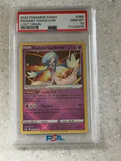 POKEMON 2022 Lost Origin RADIANT GARDEVOIR #069 PSA 10 Gem Mint RARE - Image 1
