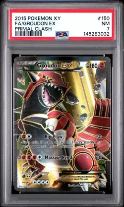 Pokemon Groudon EX Full Art - Primal Clash - 150/160 - PSA 7 - Image 1