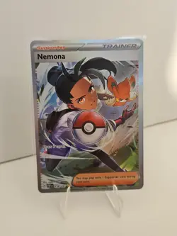 Pokemon TCG Nemona Holo Special Illustration Rare SV: Paldean Fates 238/091 NM - Image 1