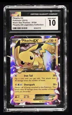 2015 Pokemon XY Black Star Promos #XY84 Pikachu EX CGC Gem mint 10 - Image 1