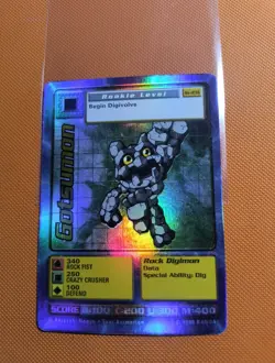 Digimon Gotsumon ST-23S Holo Foil Bandai Digimon Card 1999 Vintage Rare - Image 1