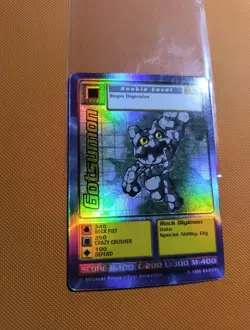 Digimon Gotsumon ST-23S Holo Foil Bandai Digimon Card 1999 Vintage Rare - Image 2
