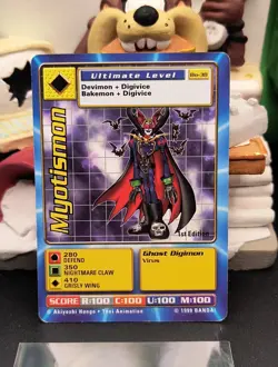 Myotismon BO-38 1st Edition Vintage Series 1 Bandai Digimon Card - Image 2