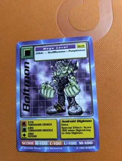 Boltmon Bo-41 Gold Letter Rare First Edition Digimon Trading Card, Bandai - Image 1
