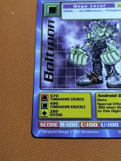 Boltmon Bo-41 Gold Letter Rare First Edition Digimon Trading Card, Bandai - Image 5