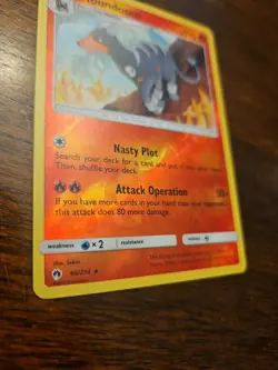 Pokemon Card - S&M: Lost Thunder 46/214 - HOUNDOOM reverse holo - NM/M - Image 3