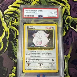 Pokemon PSA 8 NM-MT 1999 Chansey Base Set Holo Card - Image 1