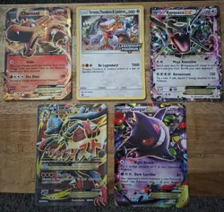 Lot Of 5 Pokemon EX & Promo Jumbo Cards - Charizard, Gengar, Lucario & Rayquaza - Image 1