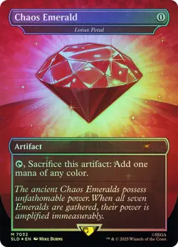 Magic the Gathering Sonic Secret Lair Red Chaos Emerald Lotus Petal 7032 Mythic - Image 1