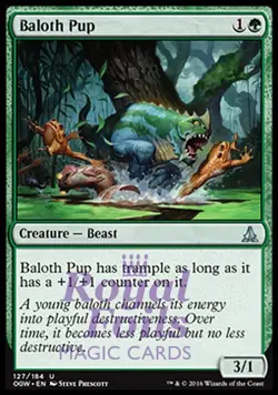 Baloth Pup 4x FOIL OGW MTG Oath of the Gatewatch Uncommon MINT green - Image 1