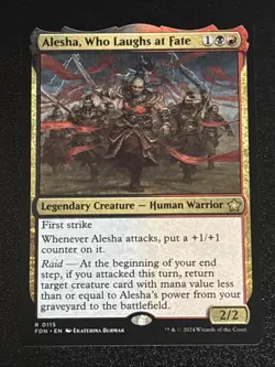 MTG Foundations Alesha, Who Laughs at Fate 0115 NM Rare - Image 1