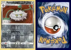 FERROTHORN 124/185 UNCOMMON VIVID VOLTAGE POKEMON REVERSE HOLO NEAR MINT - Image 3