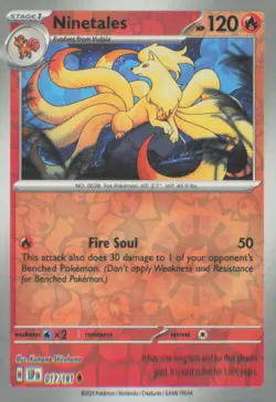NINETALES 017/191 UNCOMMON SURGING SPARKS POKEMON REVERSE HOLO NEAR MINT - Image 1