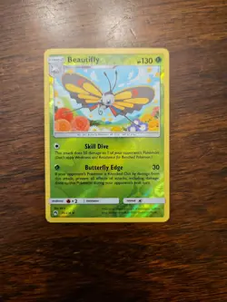Beautifly 26/214 Rare Lost Thunder Pokemon Reverse Holo Near Mint - Image 1