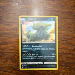 Pokemon TCG SM Team Up 85/181 Tyranitar Holographic Rare Card - Image 1