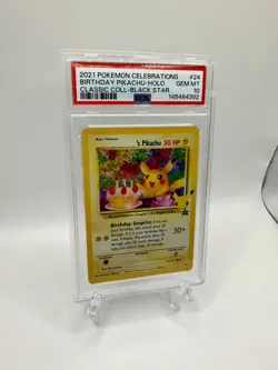 Pokemon BIRTHDAY PIKACHU PSA 10 | Gem Mint | Pokemon Celebrations 25th | 2021 - Image 3