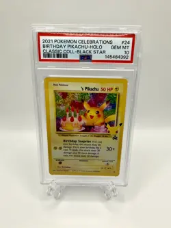 Pokemon BIRTHDAY PIKACHU PSA 10 | Gem Mint | Pokemon Celebrations 25th | 2021 - Image 4