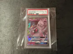2019 Pokemon Sun & Moon Mewtwo GX Hidden Fates #31 PSA 8 NM-MT - Image 1