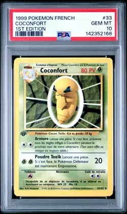 Carte Pokemon Coconfort 33/102 Set de base Edition 1 PSA 10 GEM MINT 🔥 - Image 2