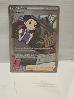 Pokemon TCG Roxanne GG66/GG70 Crown Zenith Galarian Gallery Full Art Holo UR - Image 1