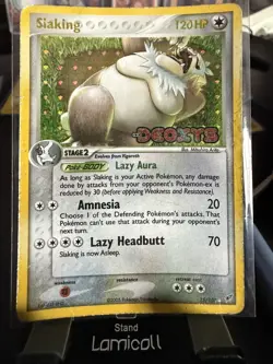 Pokemon TCG Slaking 15/107 EX Deoxys Reverse Holo Rare NM - Image 1