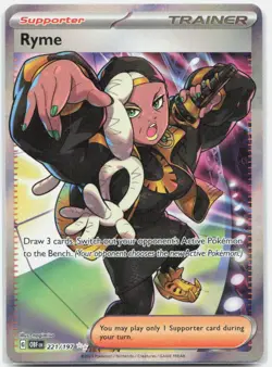 Ryme 221/197 Ultra Rare Obsidian Flames Pokemon Near Mint - Image 1