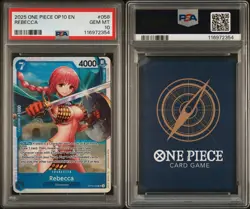 2025 One Piece Op10-058 Royal Blood Rebecca PSA 10 #058 SR English Low Pop - Image 3
