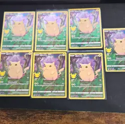 Pokemon TCG Pikachu 173/165 SV 151 Holo English 7-Card Lot - Image 1