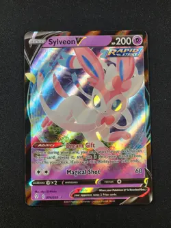 Pokemon TCG Sylveon v 74/203 Ultra Rare Card Sword & Shield Evolving Skies - Image 1