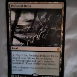 Wizards of the Coast MTG Polluted Delta Khans of Tarkir Rare Land Foil English - Image 1