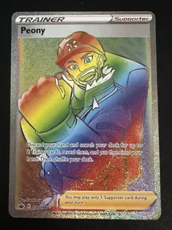 Peony 220/198 Pokemon Chilling Reign Rainbow Secret Rare Holo NM - Image 1