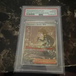 2024 Pokemon TCG Surging Sparks Clemont's Quick Wit 243/191 SIR Holo PSA 10 - Image 1