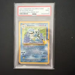 PSA 9 Blastoise-Holo 2 Pokemon 2021 Celebrations Classic Collection - Image 1