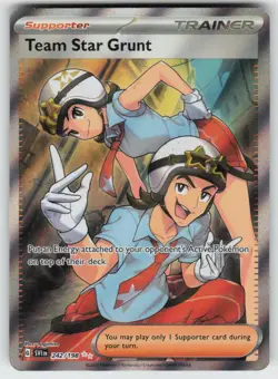 Team Star Grunt 242/198 Ultra Rare Scarlet & Violet Pokemon Holo Near Mint - Image 1