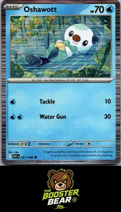 Oshawott 021/086 C White Flare Pokemon NM/M - Image 1