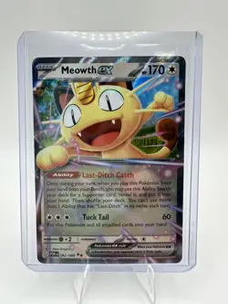 2026 Pokemon Perfect Order Meowth ex 62/88 Double Rare Holo - Image 3