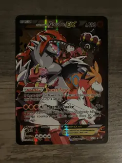 POKEMON TEAM MAGMA'S GROUDON EX 15 ULTRA RARE DOUBLE CRISIS HOLO - Image 1