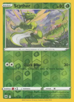 SCYTHER 005/189 COMMON ASTRAL RADIANCE POKEMON REVERSE HOLO NEAR MINT - Image 1