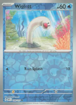 WIGLETT 058/197 COMMON OBSIDIAN FLAMES POKEMON REVERSE HOLO NEAR MINT - Image 1