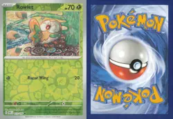 ROWLET 013/197 COMMON OBSIDIAN FLAMES POKEMON REVERSE HOLO NEAR MINT - Image 3