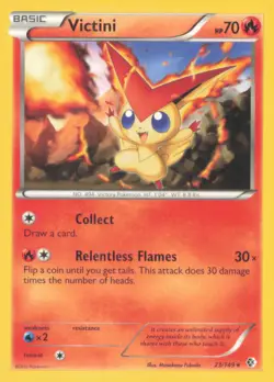 VICTINI 23/149 RARE BOUNDARIES CROSSED POKEMON NEAR MINT - Image 1