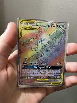 Pokemon Moltres & Zapdos & Articuno GX Secret Rare Full Art TAG TEAM Holo 69/68 - Image 1