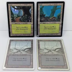 Beta & Unlimited 4 Card Land Lot - Magic The Gathering MTG - Forest & Swamp! - Image 1