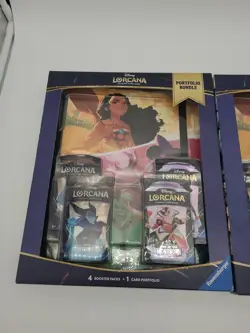 TCG Disney Lorcana Portfolio Bundle [4 Booster Packs & 1 Card Portfolio] 2 Pack - Image 3