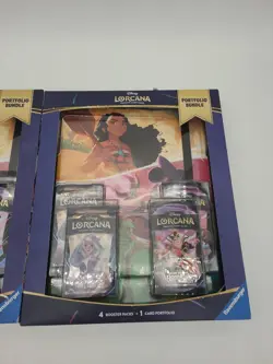 TCG Disney Lorcana Portfolio Bundle [4 Booster Packs & 1 Card Portfolio] 2 Pack - Image 4