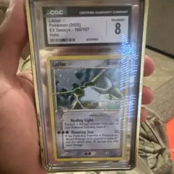 CGC 8 Latias Gold Star 105/107 EX Deoxys Pokemon TCG English 2005 - Image 1